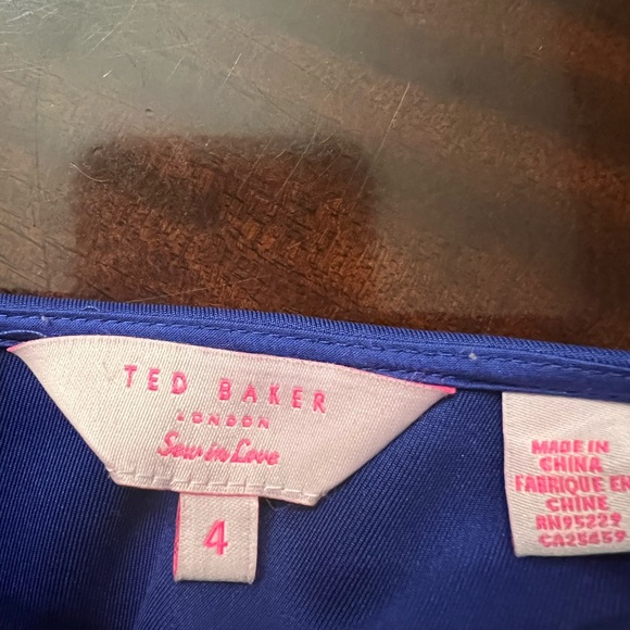 Ted Baker London Blue fit and flare size 4 (uk) or 10-12 (us) large. - Picture 2 of 5